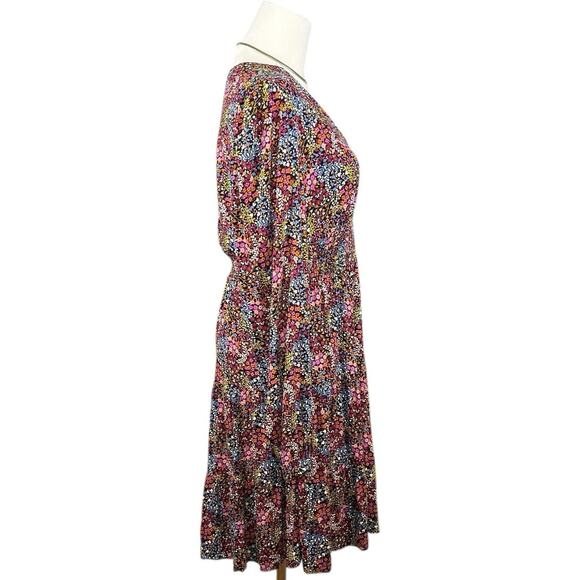 Boden Floral Smocked Waist Dress Long Sleeve Boho Work Weekend Wear | US 8 - Picture 4 of 10